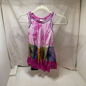 Boho beach dress, girls size 4